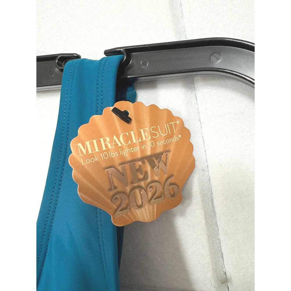 Miraclesuit Oceanus Tummy Control One Piece Swimsuit Aegean Blue Plus Size 18W - Picture 9 of 10